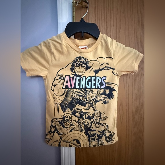 Marvel Other - Marvel Avengers Tan Kids Short Sleeve Tee